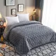 Couvre-lit en velours à carreaux couvertures optiques chaudes couette pour lits couvre-lit