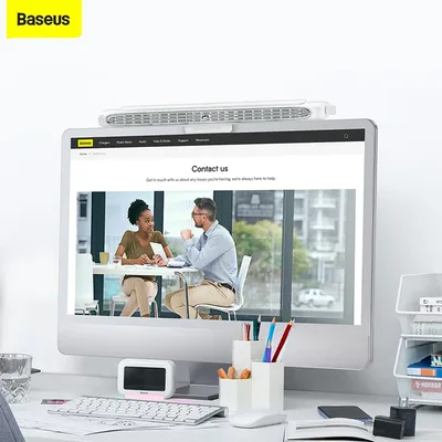 Baseus – ventilateur de bureau suspendu à l'écran pratique et réglable pour ordinateur de bureau