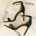 BIGTREE chaussures été femmes sandales daim creux talons hauts Stiletto mode sandales femmes talons dames chaussures femmes sandales