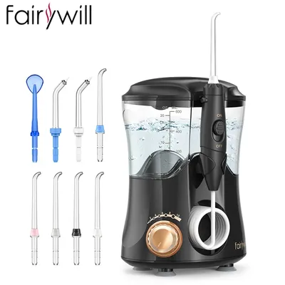 Fairywill – irrigateur buccal avec 10 Modes réglables avec réservoir d'eau détachable de 600ML