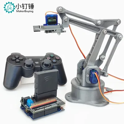 Kit de bras robotique d'impression 3D télécommande PS2 quatre degrés de liberté contrôle Ardu37