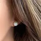 Boucles d'oreilles simples en perles d'eau douce pour femmes bijoux en perles naturelles