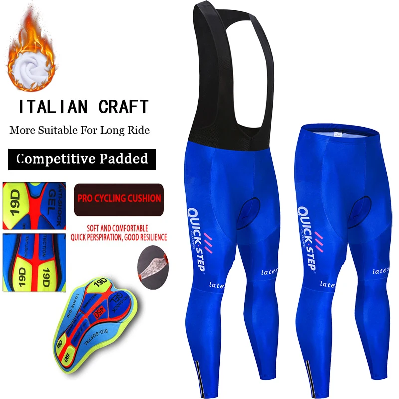 Pantalons de cyclisme à pas rapide pour hommes, vêtements de vélo thermiques, tenue d'hiver, collants de vélo, bavoir en Gel, short de Sport vtt