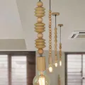 Mini Lampe Suspendue en Bois Massif au Design Moderne Luminaire Décoratif d'Nik Idéal pour une