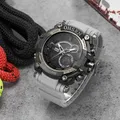 OHSEN-Montre numérique à quartz pour homme montre-bracelet militaire étanche bracelet en