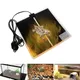 Reptile Heater Pad 11'' x 11'' Terrarium Warmer Reptile Heating Mat Temperature Adjustable 220-240V