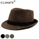 CLIMfast-Chapeau Fedora chaud de style britannique pour hommes casquettes pour hommes casquette