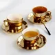 Ensemble de gobelets en céramique plaqué or style européen tasse de bureau à expresso thé et