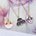 Collier avec pendentif en forme de chien pour femme bijou élégant mignon chiot Kawaii Shiba