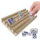 Supports de plateaux en bois avec fente inclinée sécurisée supports de dominos haut de gamme