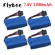 7.4V 1200mAh 14500 Eddie ion batterie SM-4P prise pour jouets électriques eau balle odoret RC hors