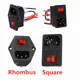 Interrupteur d'alimentation 15a 250V AC 3 broches avec interrupteur rouge à Triple bascule pieds