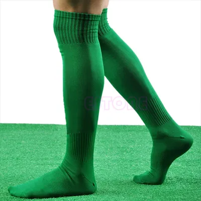 Chaussettes de sport longues pour hommes et femmes chaussettes montantes aux genoux Football