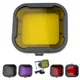 Filtres de plongée sous-marine pour Go Pro Hero 3 + 4 boîtier étanche accessoires jaune rouge