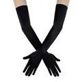 Gants de cérémonie en Satin extensible pour femmes 55CM de Long accessoires de mode robe de