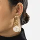 IngeSight.Z-Boucles d'oreilles pendantes en perles tressées pour femmes Boucles d'oreilles créoles