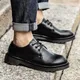 Chaussures en cuir à bout rond pour hommes nouvelles chaussures de styliste formelles de haute