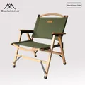 Mountainhiker-Chaise d'extérieur pliante avec dossier portable chaise de camping accoudoir en faux