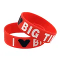Bracelet en silicone avec inscription I Love Big Time Rush accessoire de musique 3/4 pouces de