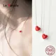 La Monada-Colliers de la présidence en argent regardé 39.6 pour femme coeur rouge collier