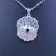 Collier pendentif animal plaqué or et argent pour femmes et hommes chien de troupeau de