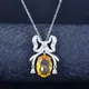 Collier pendentif naren cristal jaune pour femme conception de nœud papillon bijoux de costume