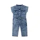 Barboteuse en Denim à manches courtes pour bébés filles 1-6T de haute qualité nouveau Style