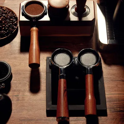 Machine à café à double oreille en acier inoxydable filtre sans fond porte-filtre outils à café