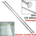 Poteau de rideau de douche télescopique à ressort en acier inoxydable rail de rideau extensible