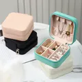 Boîte à bijoux couleur Macarons simples boîte à bijoux de voyage boucles d'oreilles collier bague