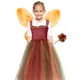 Robe à ailes pour filles Costume de fée elfe pour enfants 4 pièces robe de princesse avec ailes