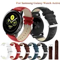 Bracelet Sport en cuir véritable à la mode pour Samsung Galaxy Watch Active 2 40mm 44mm Active2