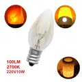 Ampoule E12 Transparente en Tungstène Lampe de Nuit au Sel de l'Himalaya 220V 10W 100lm 2700K