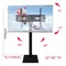 Chariot de télévision LCD LED à écran plat acier rubis haut de 1650mm haut de 32 à 65 pouces