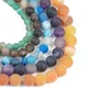 Perles rondes en pierre cornaline à rayures naturelles 6/8/10MM pour la fabrication de bijoux