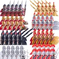 Figurines militaires médiévales blocs de construction pièces de casques armes de chevalier