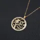 Collier pendentif arbre de vie incrusté pour hommes et femmes bijoux fantaisie cadeau de chandail