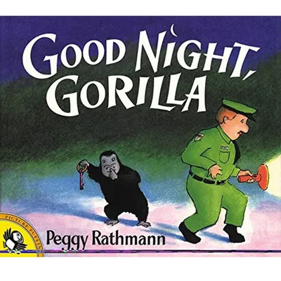 Bonne nuit livre d'images éducatives en anglais de Gorilla par Peggy Rathmann carte