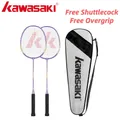 Kawasaki-Raquette de badminton 1U avec cadre en alliage d'aluminium raquette avec ficelle pour