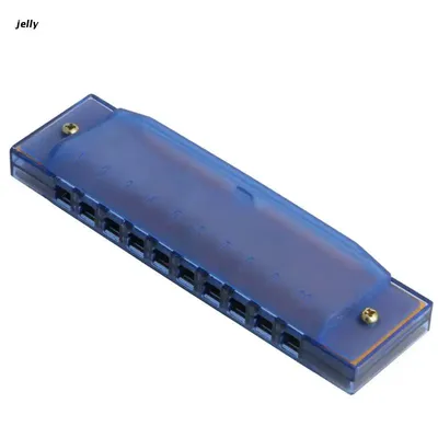 Clé Harmonica diatonique à 10 trous 448C bleu translucide avec étui