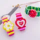 Bracelets en bois colorés pour enfants bracelets de montre élastiques pour enfants bracelet jouet