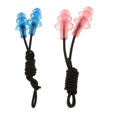 Bouchons d'oreille souples et flexibles avec cordon de ficelle pour la natation ou le sommeil