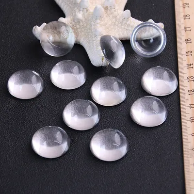 Cabochons ronds en verre bombé transparent 7 styles 10mm-20mm hémisphère bijoux ronds 4-20