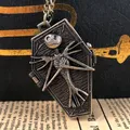 Montre de poche à forme irrégulière Design crâne collier pendentif classique Vintage chaîne