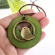 Collier pendentif oiseau en bois pour femmes et hommes vintage coton lin accessoires ethnique