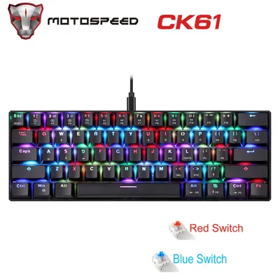MOTOSPEED – clavier mécanique de jeu russe et anglais CK61 CK62 rvb vitesse toutes les touches