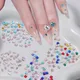 100pcs Mixed Crystal AB Nail Art Rhinestones Flatback rhiney Glass Nail Stones Gems For 3D Nails DIY