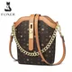 FOXER – Mini sac à bandoulière en cuir PVC pour femmes monogramme Vintage fourre-tout sac à