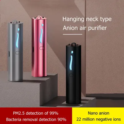 Mini Purificateur d'Air Portatif USB Ioniseur Négatif Anion Nettoyeur d'Air Personnel Élimination