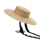 Chapeau de plage en paille de blé à bord large pour femme chapeau de canotier long ruban